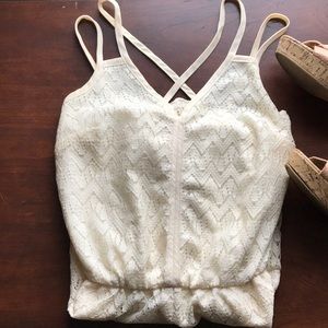 Off-white lace romper